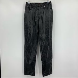 Tripp NYC Faux Leather Vegan High Rise Pants Black Size 6